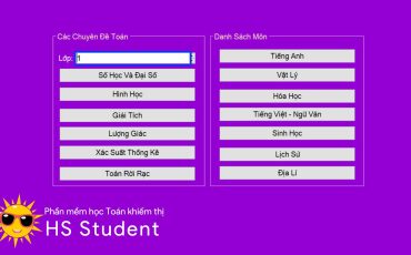 Phần mềm hỗ trợ học sinh khiếm thị học Toán HS Student (Happy Sun Student)
